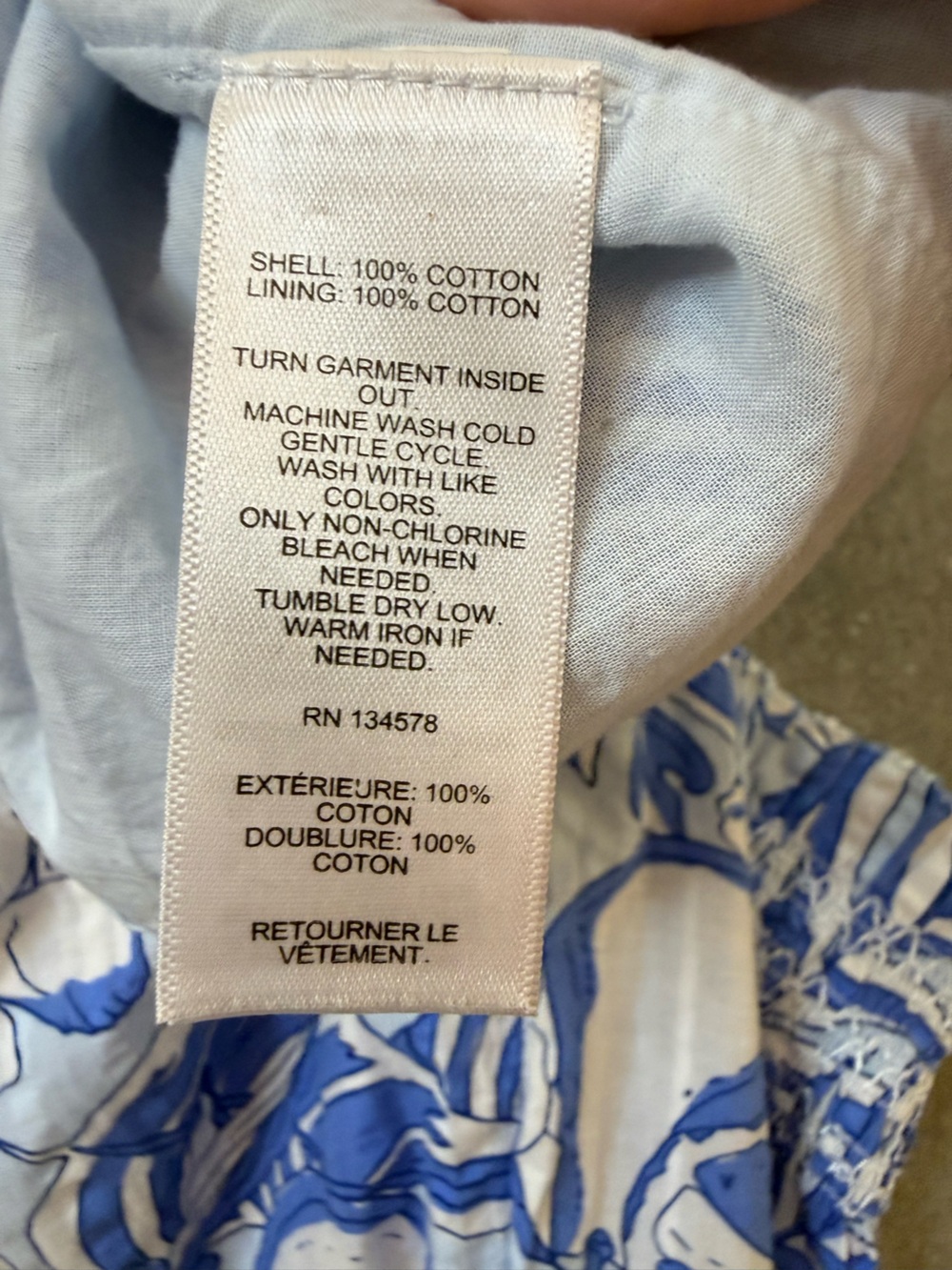 Vineyard Vines Painted Palm Beach Ruffle Blouse Top Medium - Picture 9 of 9